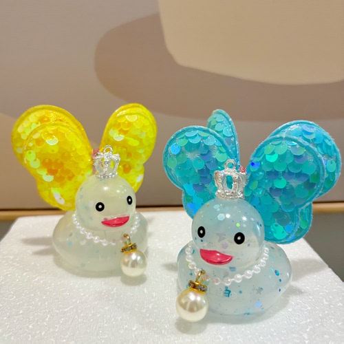 林里亮片翅膀鸭天使鸭透明星空小鸭子配饰