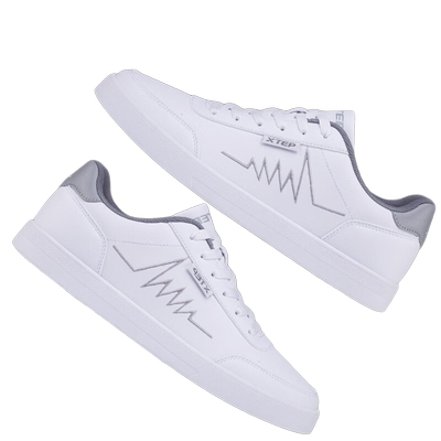 特步男鞋板鞋2026新款夏季鞋子白色小白鞋平板鞋官方旗舰运动鞋男