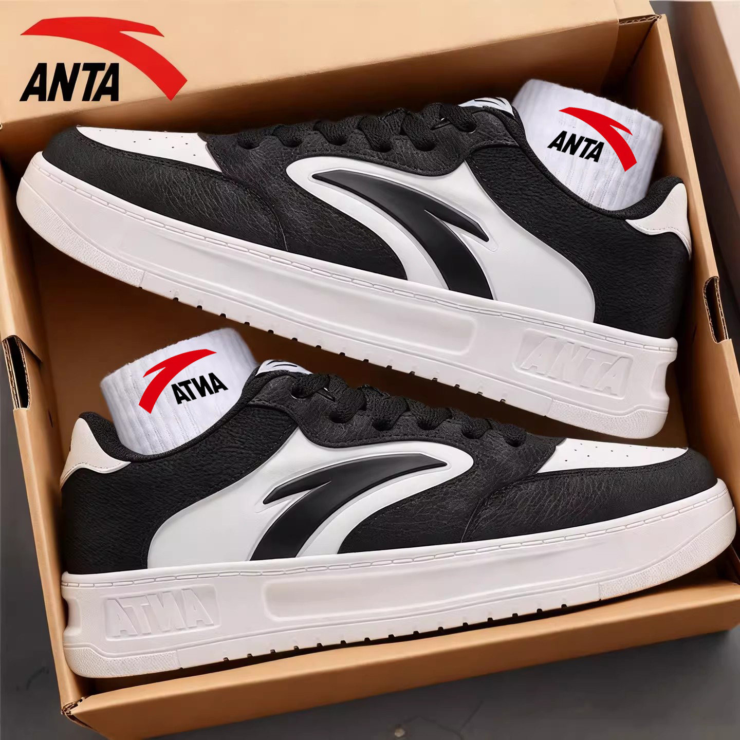 安踏男鞋板鞋男轻松鞋子2026新款平板休闲鞋百搭官方旗舰运动鞋男,运动鞋new,板鞋,淘宝优惠券,粉丝福利购,淘宝优惠卷