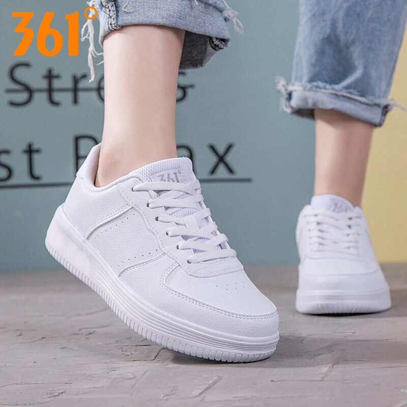 361女鞋板鞋女运动鞋冬季皮面防水鞋子361度休闲鞋潮鞋白色小白鞋,运动鞋new,板鞋,淘宝优惠券,粉丝福利购,淘宝优惠卷