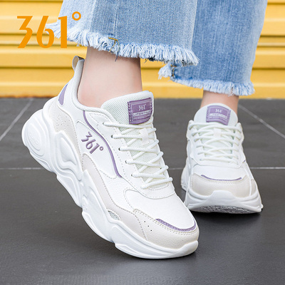 361°跑步鞋女子运动鞋皮面361