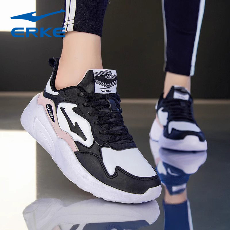 鸿星尔克女鞋2026新款冬季皮面防水鞋子老爹鞋官方旗舰店运动鞋女,运动鞋new,跑步鞋,淘宝优惠券,粉丝福利购,淘宝优惠卷