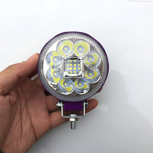 汽车led射灯超亮三寸圆灯货车12v24v倒车灯边灯工程车叉车大灯雾
