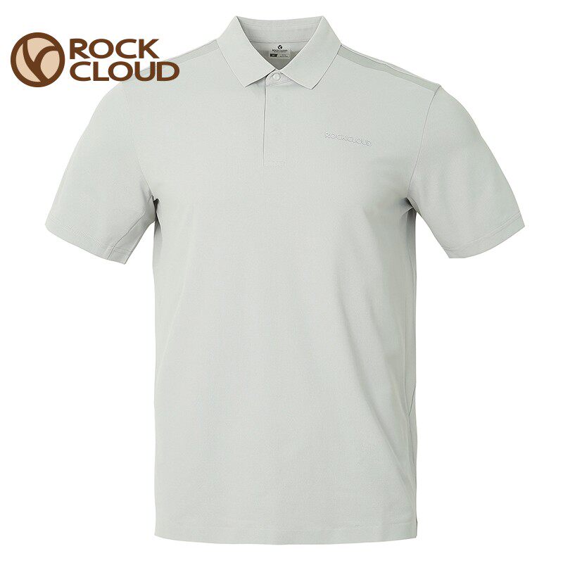 RockCloud岩云新品运动健身商务通勤百搭男式珠地速干短袖POLO