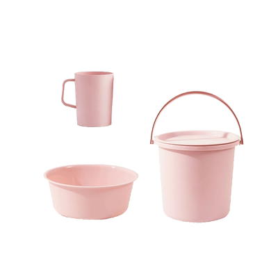 盆桶套装宿舍学生军训六件套带盖收纳防尘塑料水桶脸盆洗漱用品