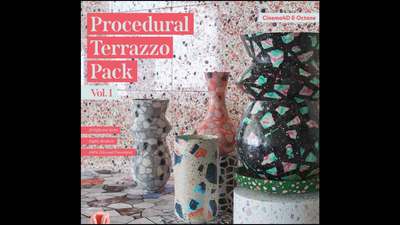 C4D OCtane程序大理石、水磨石纹理程序纹理