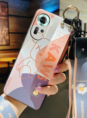 适用于OPPORENO11F国际版手机壳RNEO10PRO海外版RENO14保护套A79 5G腕带卡通硅胶A78磨砂A58浮雕13F挂绳A98
