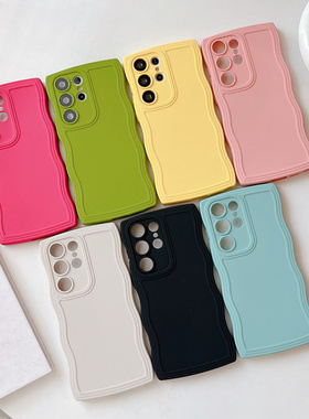 适用于三星S23 ULTRA手机壳S22+ 5G防摔保护套S21FE全包边卡通A16磨砂S20硅胶情侣女款S24FE创意潮男A05S外壳