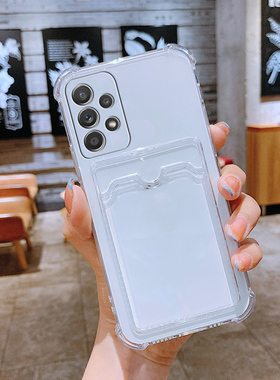 适用三星A53 5G手机壳A33卡包插卡S23保护套A13 4G全包边A54女A23防摔S24FE透明S22 ULTRA情侣卡通A34硅胶A16