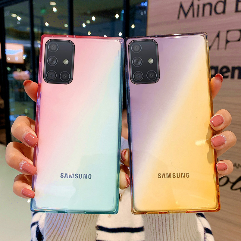 三星Galaxy A21s,三星galaxya 韩格适用于三星a71 4g手机壳a71 5g方形渐变a51全包a31女款a21s软壳