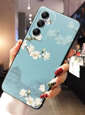 适用三星A14 5G手机壳A04S浮雕C55磨砂A54卡通A16硅胶A34全包边A53防摔A37保护套A52S情侣A71女款软壳A13 4G