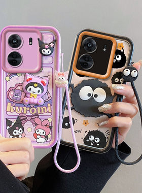 适用小米POCOC75手机壳C65卡通硅胶红米14C全包边13C防摔M6保护套TURBO3手绳挂绳10C情侣9C网红NOTE11S创意软