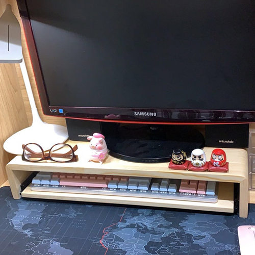 带滑轨键盘收纳架垫高抬高屏幕
