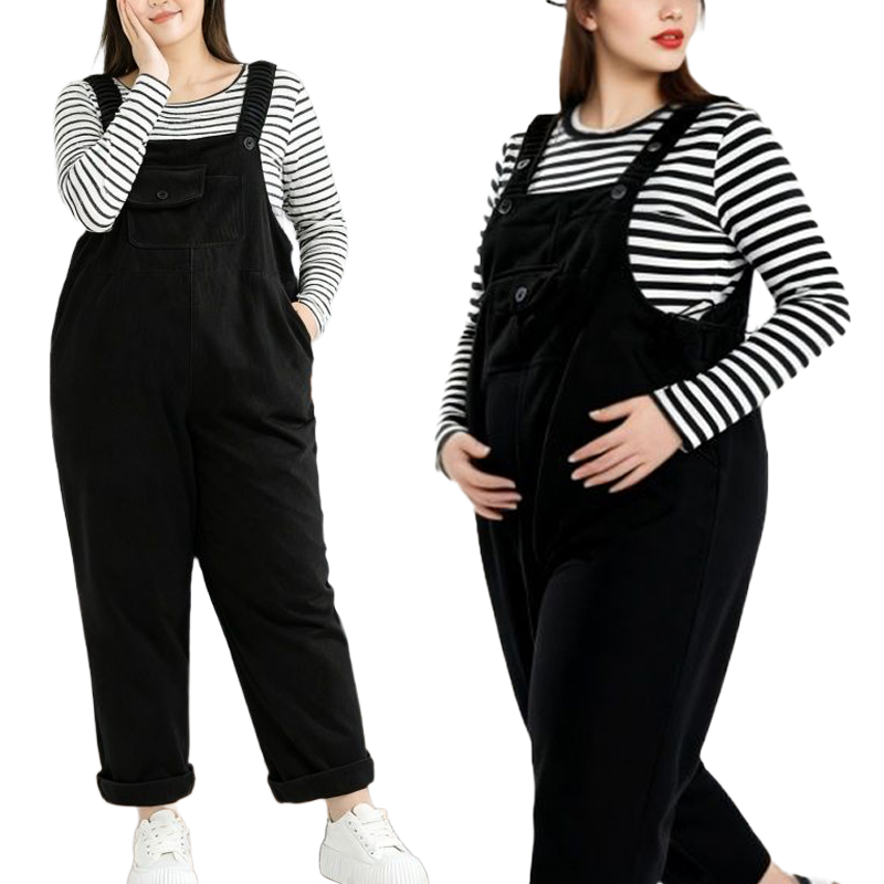 新款孕妇背带裤冬季加绒加厚保暖女裤子大码200斤加肥加大春秋装