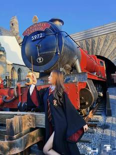 环球影城哈利波特魔法袍子巫师服装cosplay霍格沃茨斯莱特林狮院