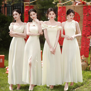 伴娘服礼服2026新款高级感小众缎面姐妹团日常可穿学生日成人礼