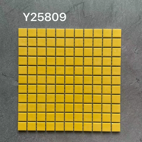 Желтая мозаичная плитка, маленькая керамическая плитка для кухни, ванной комнаты, ванной комнаты, настенная плитка, магазин чая с молоком, сеть ресторанов, фон