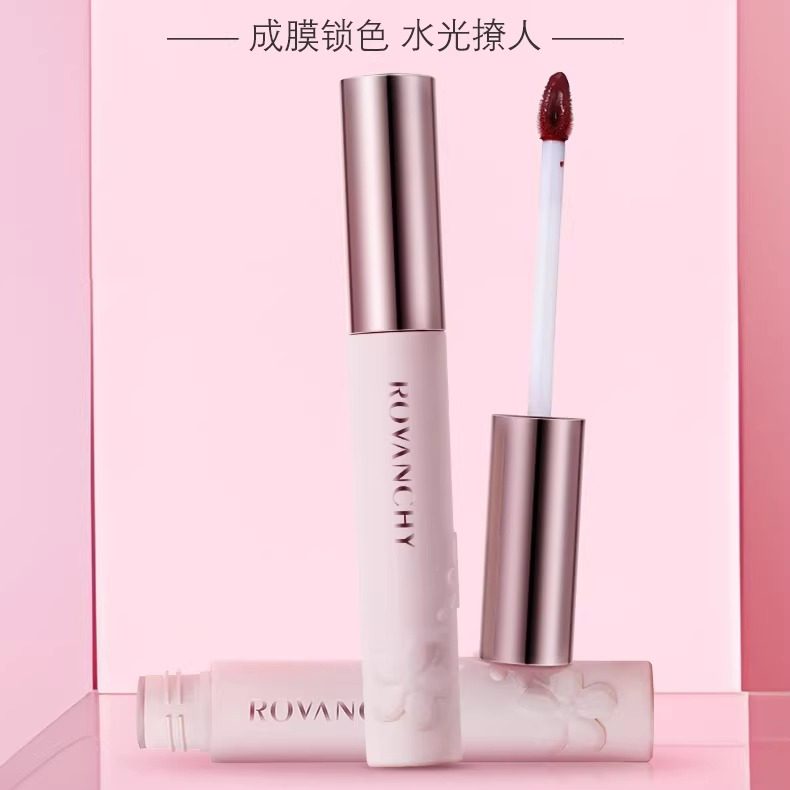 洛梵诗花漾水光固色唇釉唇彩镜面不沾杯低饱和裸色系水唇蜜口红