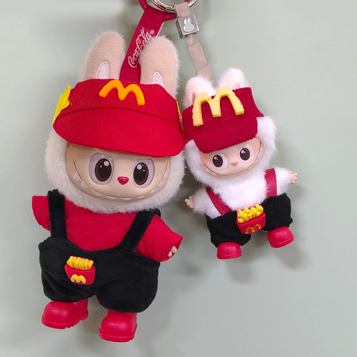 娃衣mini版拉布布四代着替10cm衣服Labubu衣服挂件娃衣套装3.04.0