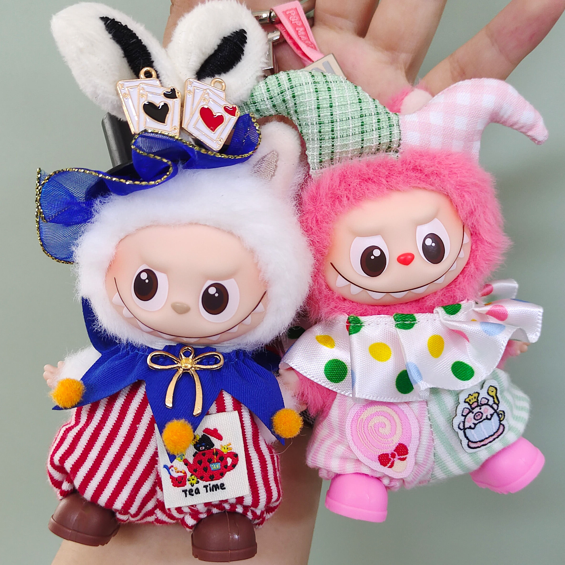 4.0迷你labubu衣服10cm四代心底密码拉布布娃衣马戏团系列套装