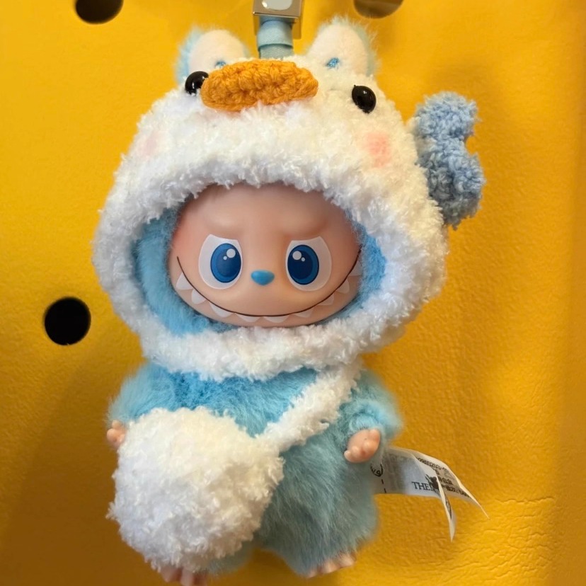 拉布布四代头套娃衣套装10cm厘米可穿labubu4.0公仔衣服头套装饰