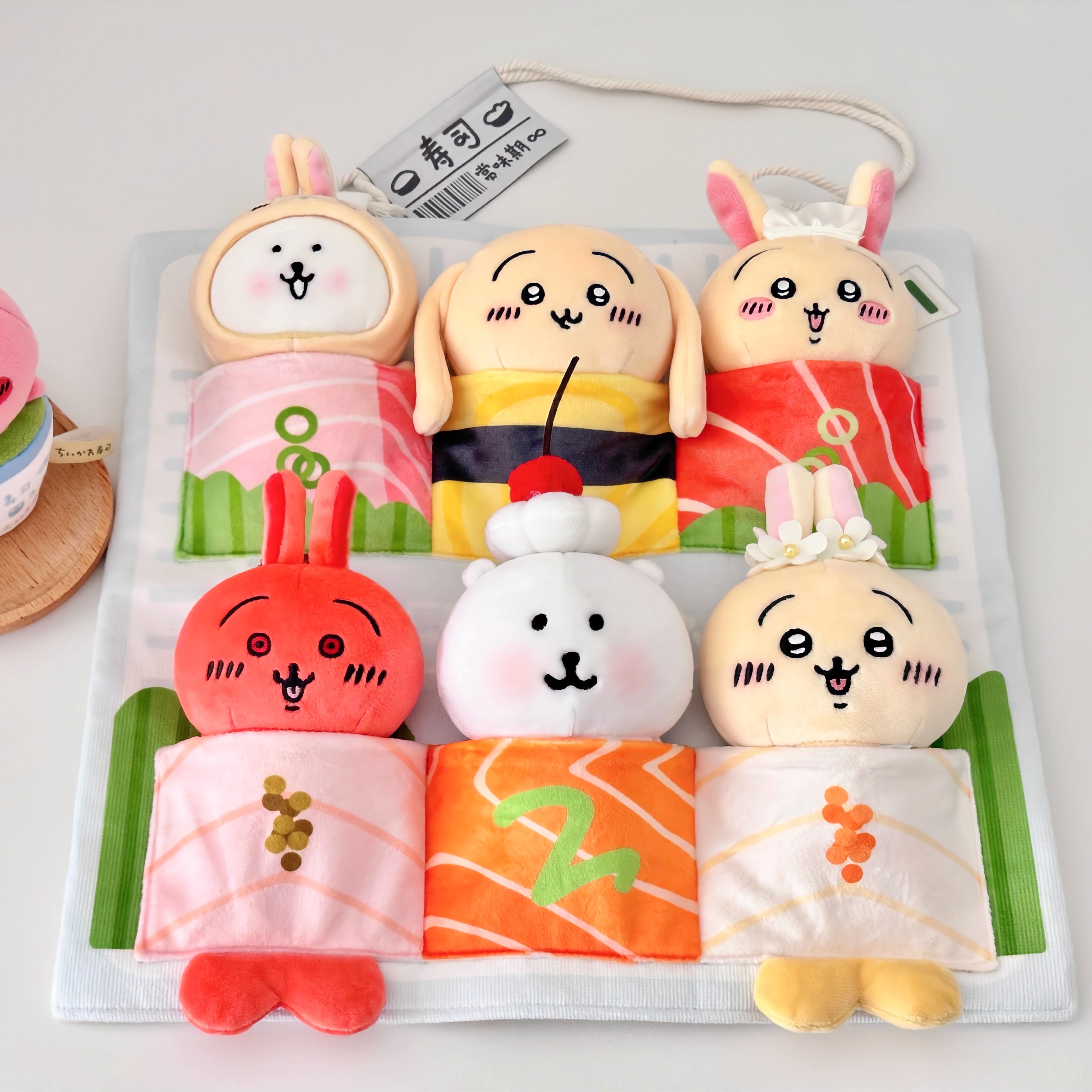 萌遇时光 10cm娃用挂袋 chiikawa努努自嘲熊毛绒玩偶棉娃收纳袋