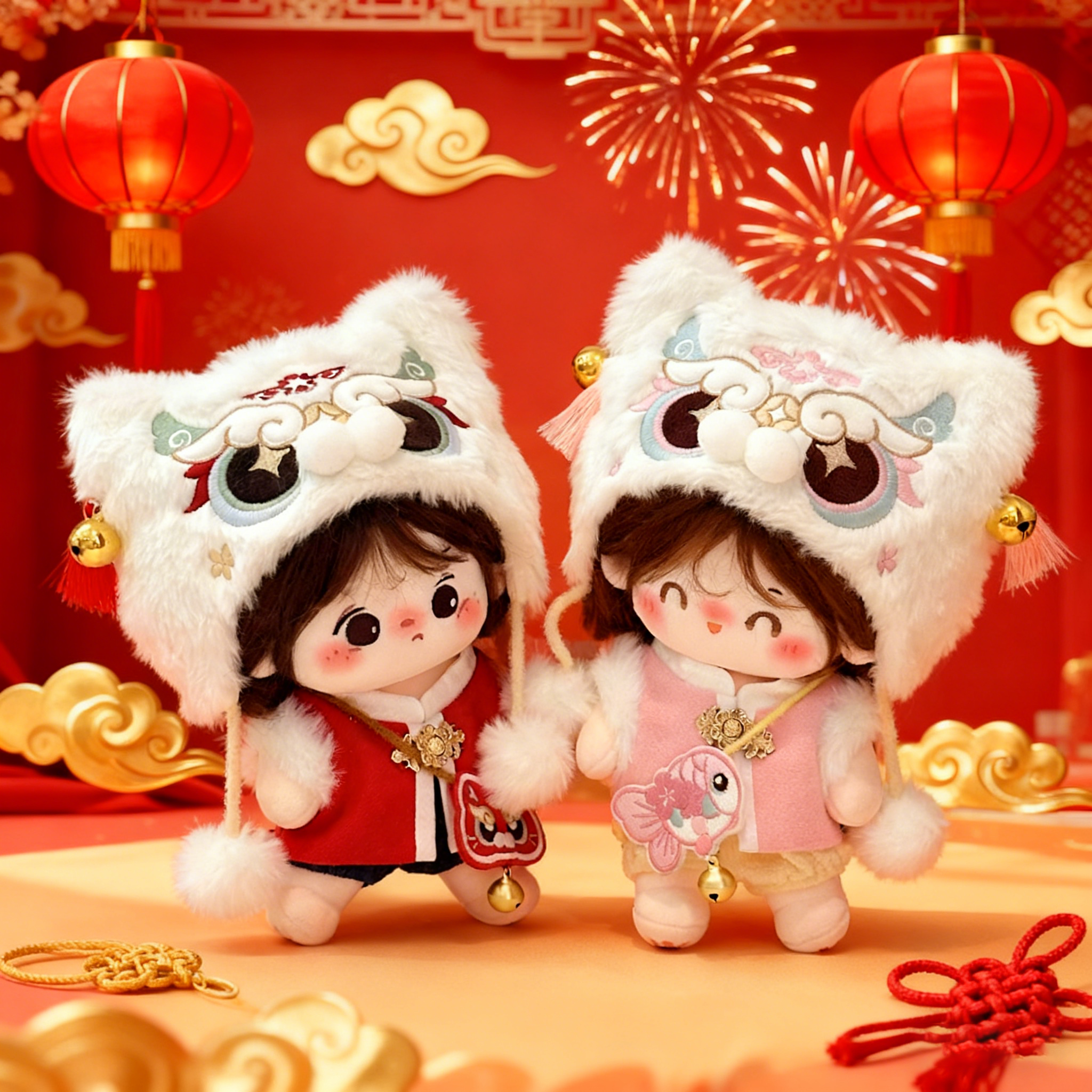 萌遇时光 瑞雪颂冬系列20cm娃衣 棉花娃娃新年服拜年服无属性原创,模玩/动漫/周边/娃圈三坑/桌游,棉花娃娃/毛绒玩具娃衣,淘宝优惠券,粉丝福利购,淘宝优惠卷