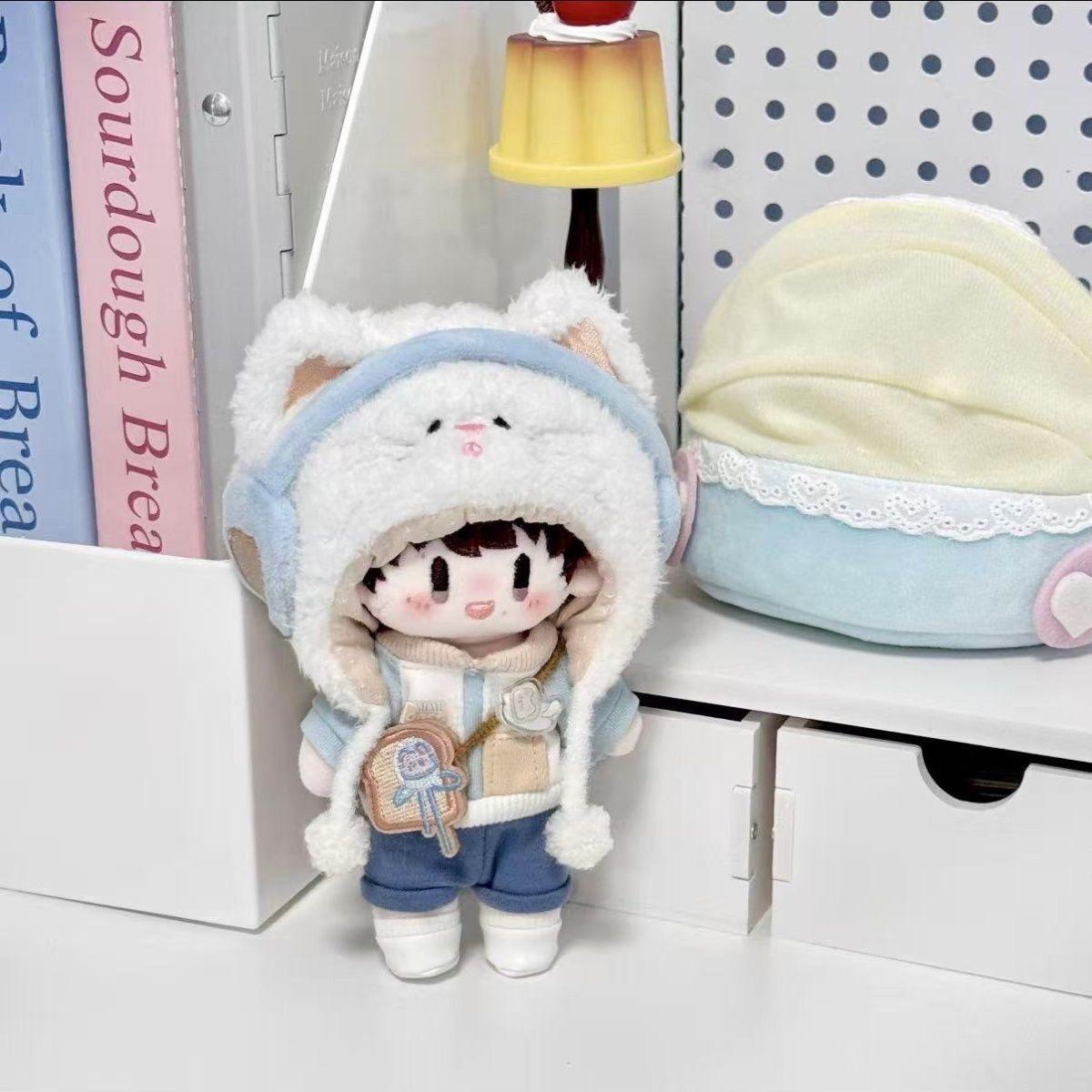 绒绒吐司系列“耳机猫”10cm娃衣棉花娃娃努努无属性可爱衣服头套,模玩/动漫/周边/娃圈三坑/桌游,棉花娃娃/毛绒玩具娃衣,淘宝优惠券,粉丝福利购,淘宝优惠卷
