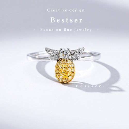 碧色bestserlittlebee戒指18k金
