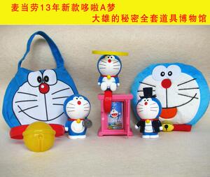 日本猫铃铛！麦当劳2013机器猫哆啦a梦蓝胖子玩具大雄公仔空气炮