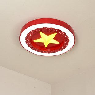 铁艺led客厅灯园型会议室办公室吸顶灯五角星党建室展厅工程灯具