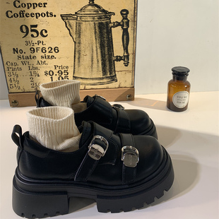 英伦风复古小皮鞋百搭2026新款春季厚底乐福女鞋Miu系学院风单鞋