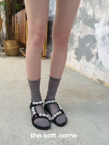 春夏薄款透气堆堆袜自带肌理感