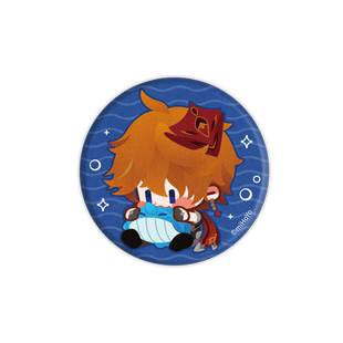 原神周边官谷吧唧愚人众-达达利亚,吞天之鲸系列毛绒徽章