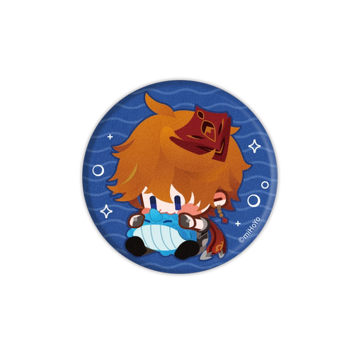 原神周边官谷吧唧愚人众-达达利亚,吞天之鲸系列毛绒徽章