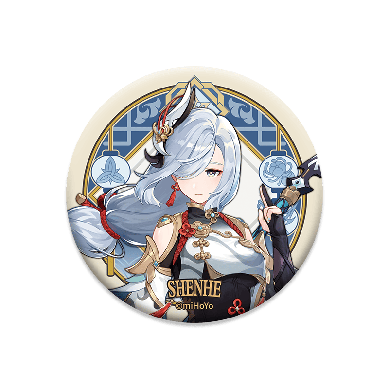 官谷申鹤原神正版角色马口铁徽章