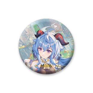 原神周边官谷吧唧,甘雨,原神主题系列角色马口铁徽章-甘雨款