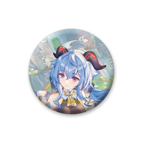 原神周边官谷吧唧,甘雨,原神主题系列角色马口铁徽章-甘雨款