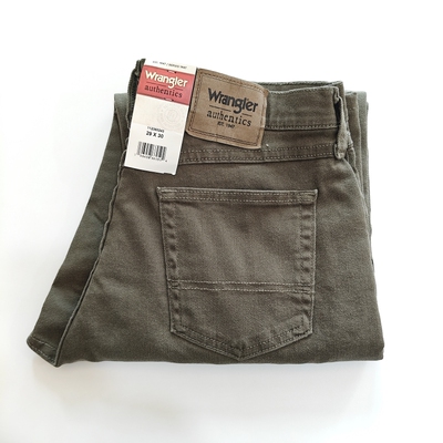 国内现货/美代/Wrangler威格军绿色牛仔裤休闲裤修身直筒墨西哥产