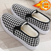 女棉鞋 老北京布鞋 学生加绒加厚休闲鞋 冬季 防滑保暖妈妈棉鞋 女