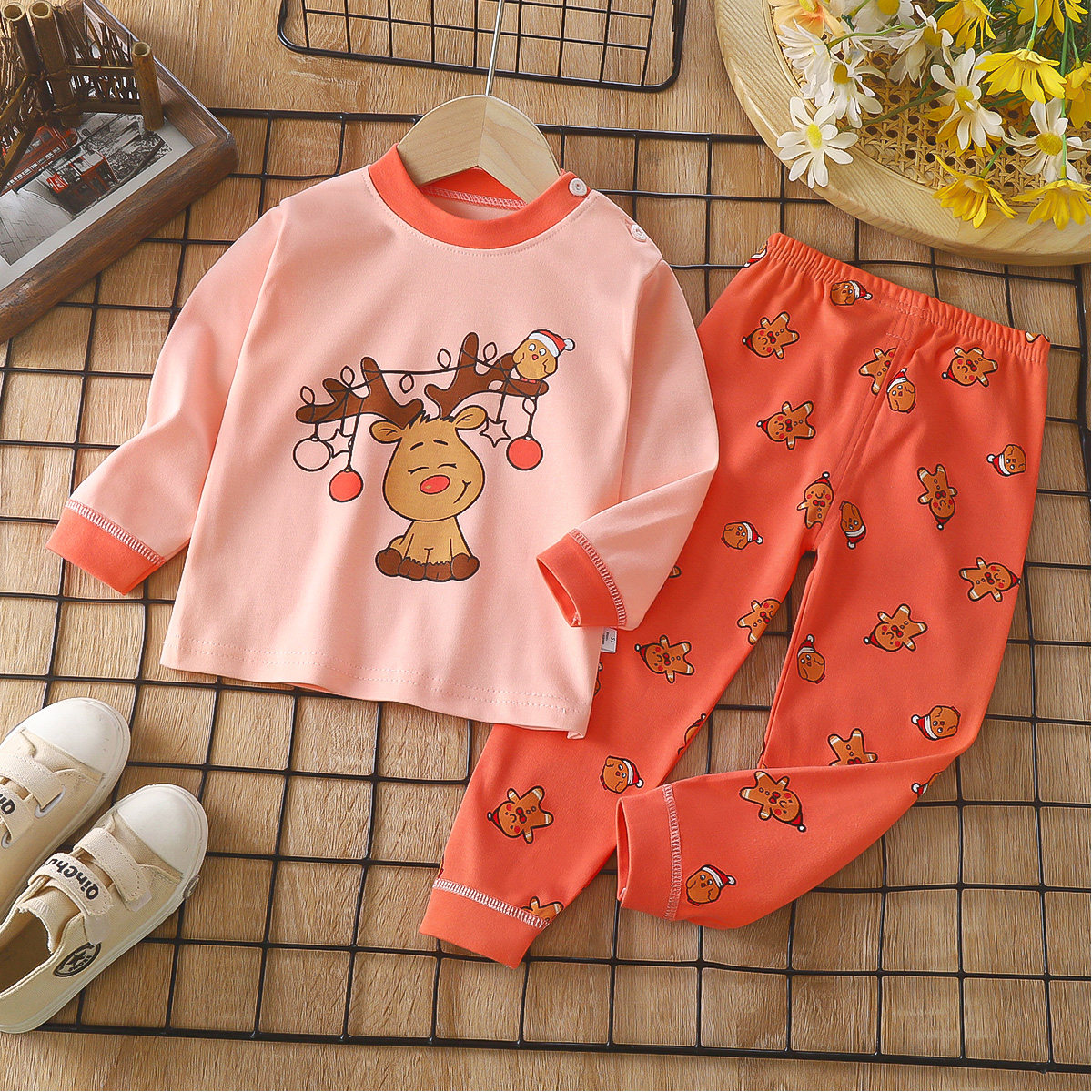 小鹿儿童内衣套装纯棉睡衣女童宝宝秋衣秋裤全棉男童家居服童装,童装/婴儿装/亲子装,套装,淘宝优惠券,粉丝福利购,淘宝优惠卷