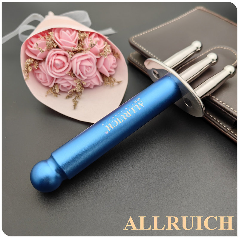 ALLRUICH新款上市拉花防滑两端带磁磁叉按摩点穴拔筋能量棒