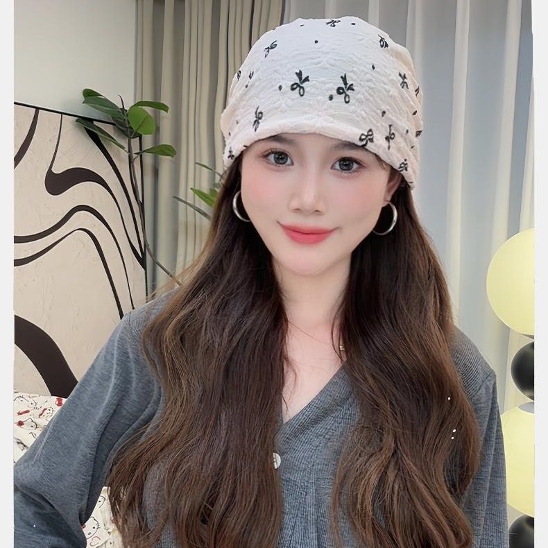 月子帽春秋产妇帽亲肤网孔透气夏季薄款蕾丝孕妇帽子产后夏天头巾