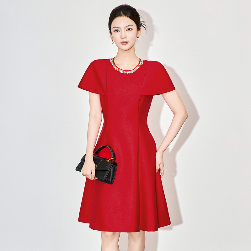 法式气质宴会礼服连衣裙子