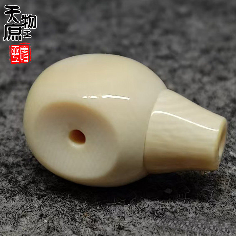 天然猛犸牙雕刻藏式分体佛头纯手工冰料牙纹高密精工三通配饰配件