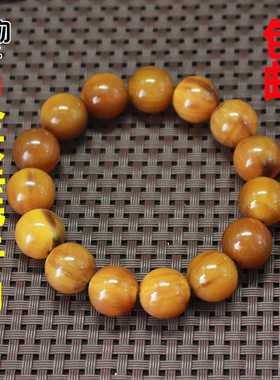 庶物天工男女金丝牦牛角无暇手串