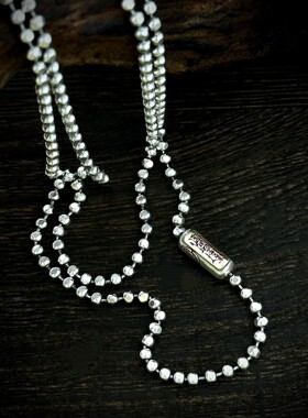 s925银道家护身项链符篆朱砂纯银精工个性挂链脖挂链饰品配件