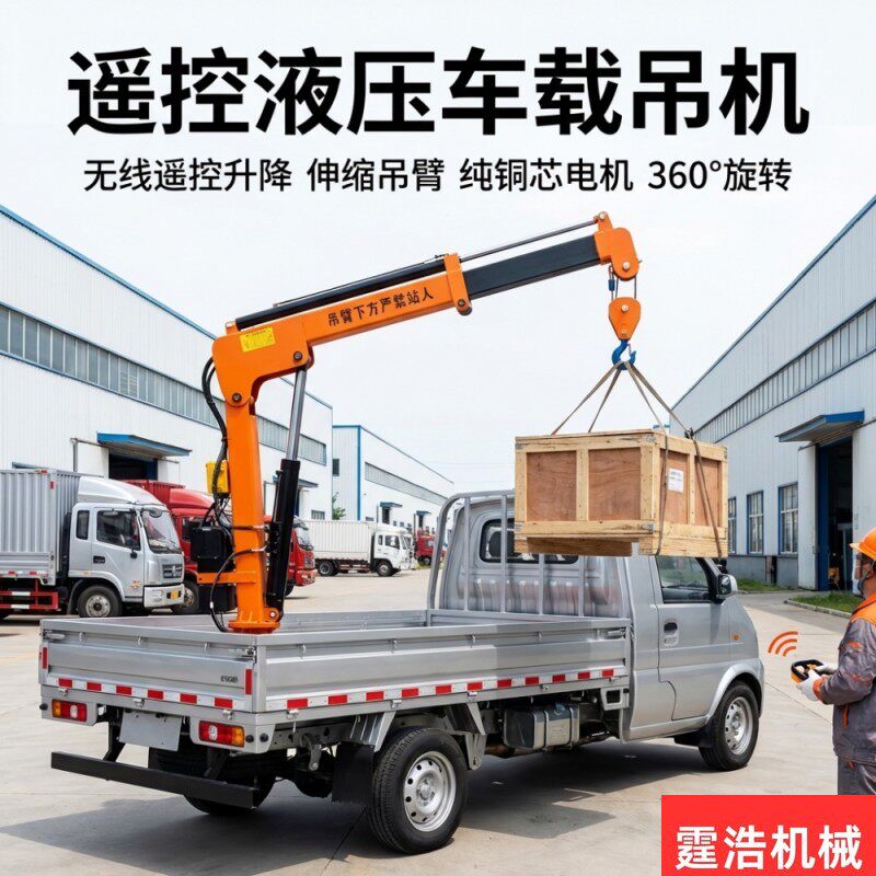 车载吊机随车吊12V24V车用小型悬臂起重机220V家用电动葫芦提升机