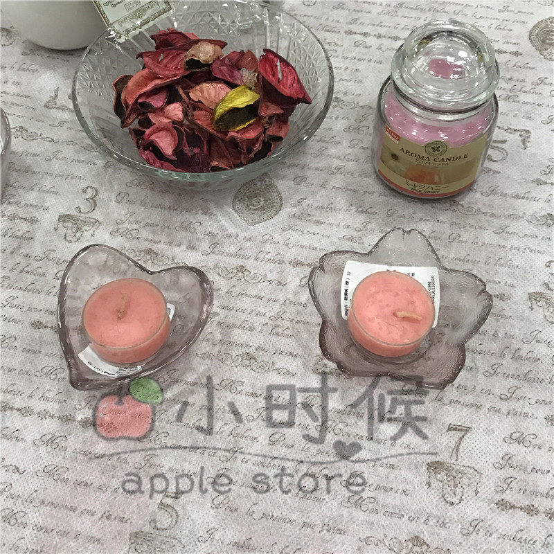日单大创粉红色樱花玻璃小碟子小盘子调料蘸碟深钵水果甜品碗