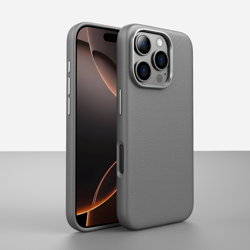 官方素皮纹适用苹果iPhone16ProMax磁吸充电手机壳16Plus全包防摔16pro高端手机套高级感商务支持Magsafe耐磨